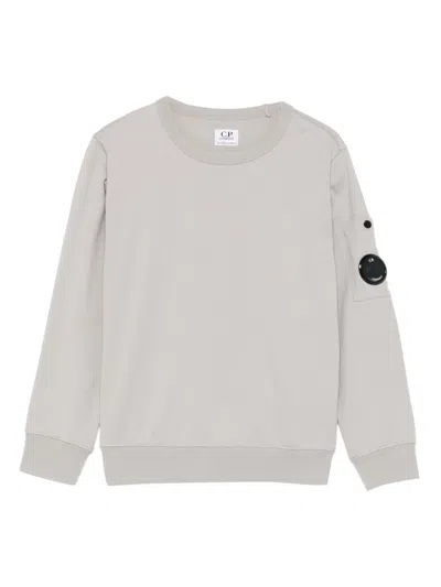 C.p. Company Kids' Lens-detail Sweatshirt In Gray