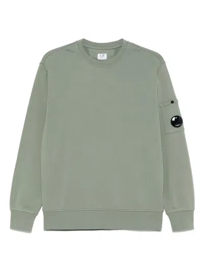 C.p. Company Kids' Lens-detail Sweatshirt In Green