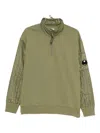 C.p. Company C.p.company Diagonal Raised Fleece Sweatshirt In Green