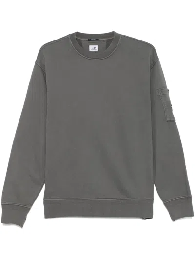 C.p. Company Lens-detail Sweatshirt In Grey