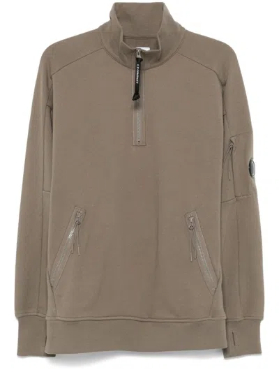 C.p. Company Sweatshirt Mit Linsen-detail In Grün