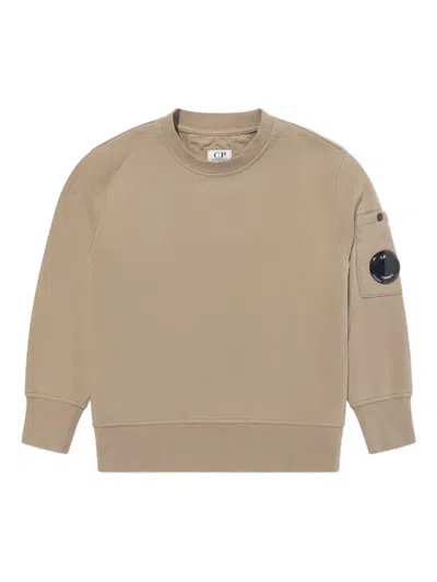 C.p. Company Kids' Lens-detail Sweatshirt In Neutrals