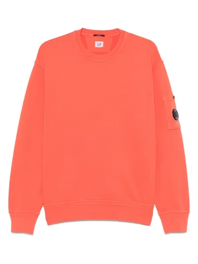 C.p. Company Sweatshirt Mit Linsen-detail In Orange