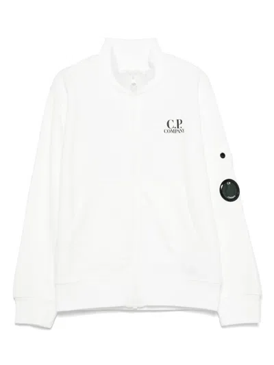 C.p. Company Kids' Lens-detail Sweatshirt In White