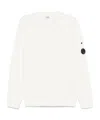 C.p. Company Felpa Girocollo Diagonal Raised In White