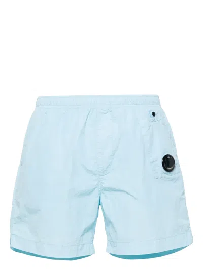 C.p. Company Lens-detail Swim Shorts In Blue