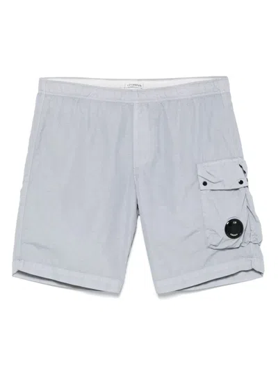 C.p. Company Lens-detail Knee Length Swim Shorts In Grey