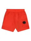 C.p. Company Boys Lens Pocket Shorts In Orange