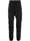 C.p. Company Lens-detail Tapered Track Pants In Black
