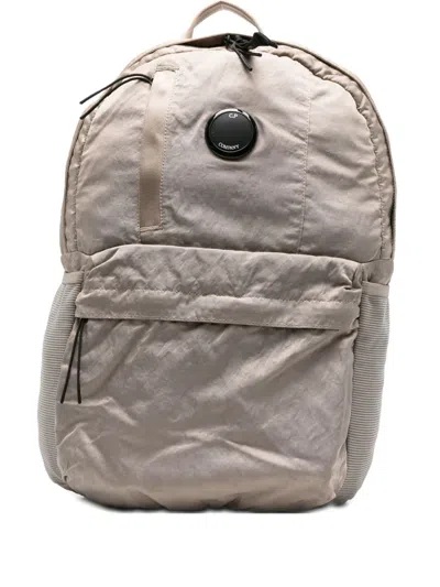 C.p. Company Lens-detail Top-handle Backpack In Gray