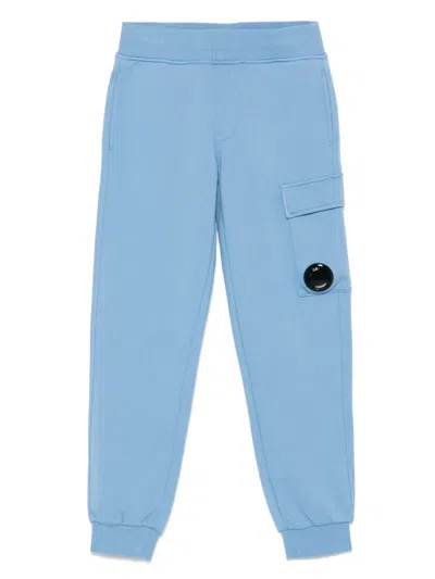 C.p. Company Kids' Lens-detail Track Pants In Blue