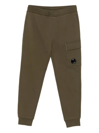 C.p. Company Lens-detail Track Pants In Green