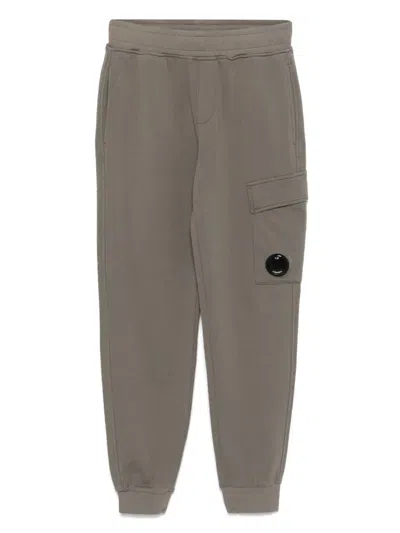 C.p. Company Kids' Lens Detail Track Pants In Green
