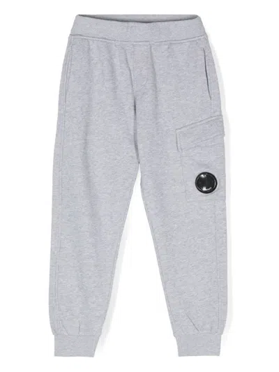 C.p. Company Kids' Lens-detail Track Pants In Grey