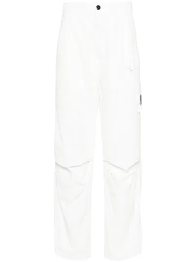 C.p. Company Lens-detail Track Pants In White