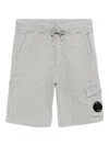 C.p. Company Lens-detail Track Shorts In Grey