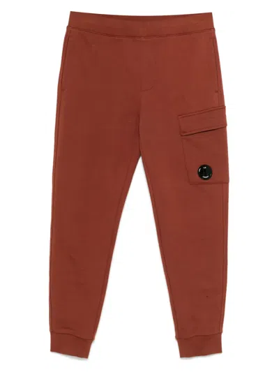 C.p. Company Lens-detail Track Trousers In Red