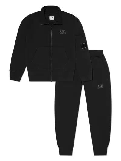 C.p. Company Kids' Lens-detail Tracksuit Set In Black
