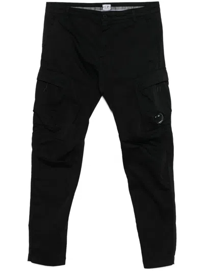C.p. Company Lens-detail Trousers In Black