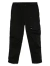 C.p. Company Stretch Sateen Regular Cargo Pants In Black