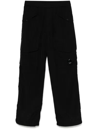 C.p. Company Lens-detail Trousers In Schwarz