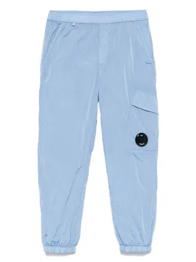 C.p. Company Kids' Lens-detail Trousers In Blue