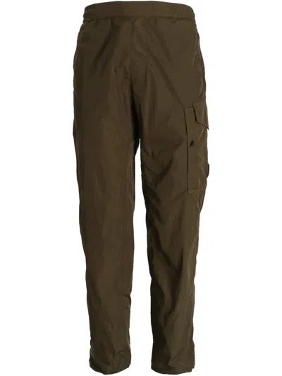 C.p. Company Lens-detail Trousers In Green