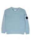 C.p. Company Lens-detail Wool Jumper In Blue
