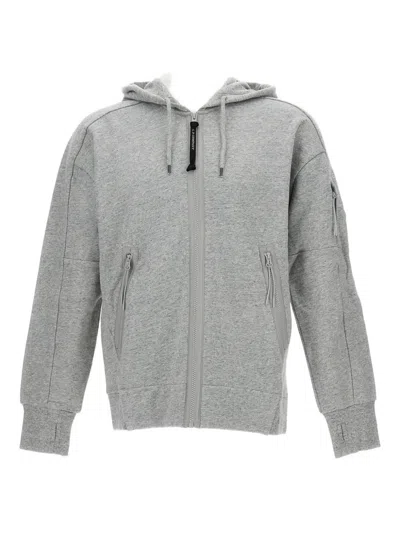 C.P. COMPANY LENS-DETAIL ZIP-UP HOODIE