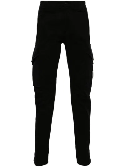 C.p. Company Cargo Pants In Black Cotton