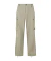 C.p. Company C.p.company Silver Blue Cotton Cargo Pants In Neutral