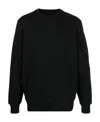 C.p. Company Sweatshirts Crew Neck In Diagonal Raised Fleece In Black