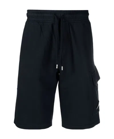 C.P. COMPANY LENS-DETAILED COTTON TRACK SHORTS