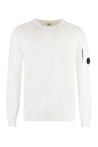 C.p. Company Lens-detail Cotton Jumper In White