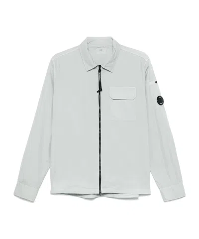 C.p. Company Lens-detailed Jacket In White