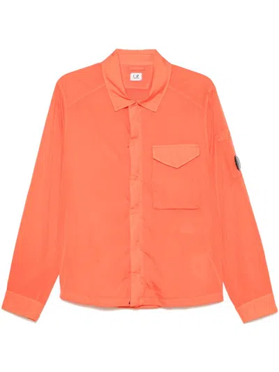 C.p. Company Lens-detailed Jacket In Red