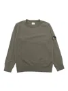 Shop C.p. Company Lens Detailed Jersey Sweatshirt In Verde