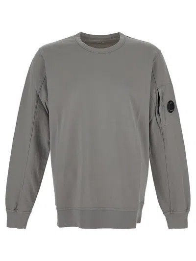 C.p. Company Cotton Sweatshirt Arm Pocket In Gray