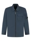 C.p. Company Lens-detailed Shirt In Blue