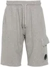 C.p. Company Lens-detailed Shorts In Grey
