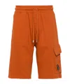 C.p. Company Lens-detailed Shorts In Orange
