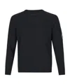 C.p. Company Lens-detailed Sweater In Black