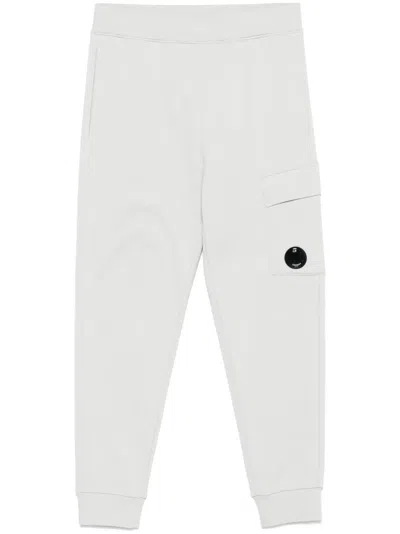 C.p. Company Lens-detailed Sweatpants In Blue