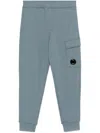C.p. Company Lens-detailed Sweatpants In Grey