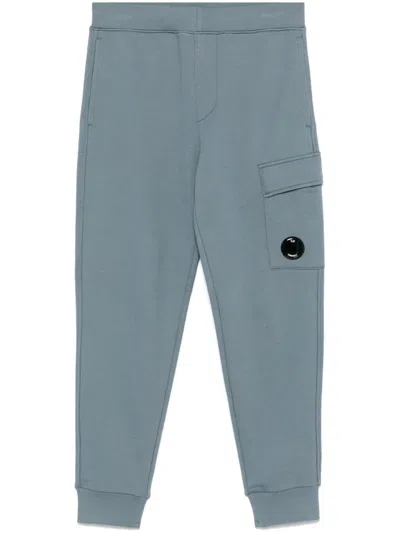C.p. Company Lens-detailed Sweatpants In Grey