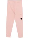C.p. Company Lens-detailed Sweatpants In Pink