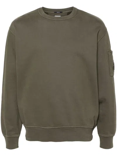 C.p. Company C.p.company Lens Detailed Sweatshirt In Green