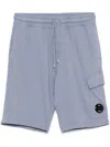 C.p. Company Lens-detailed Track Shorts In Grey