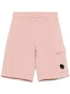 C.p. Company Lens-detailed Track Shorts In Pink