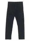 C.p. Company Lens-detailed Trousers In Blue
